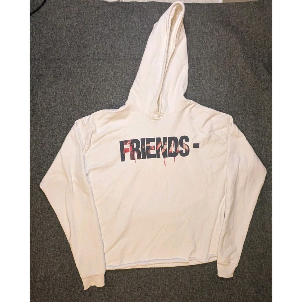 Vlone Friends Nightmare On Elm Street Mens XL Hoodie Pullover White Oversized
